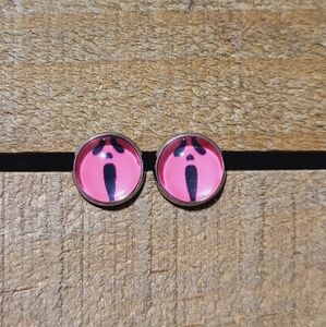 💟 Pink Ghostface Stud Earrings